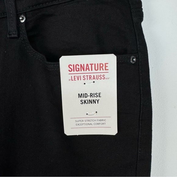 Levi's Mid Rise Skinny Black Denim Jeans - Picture 5 of 5